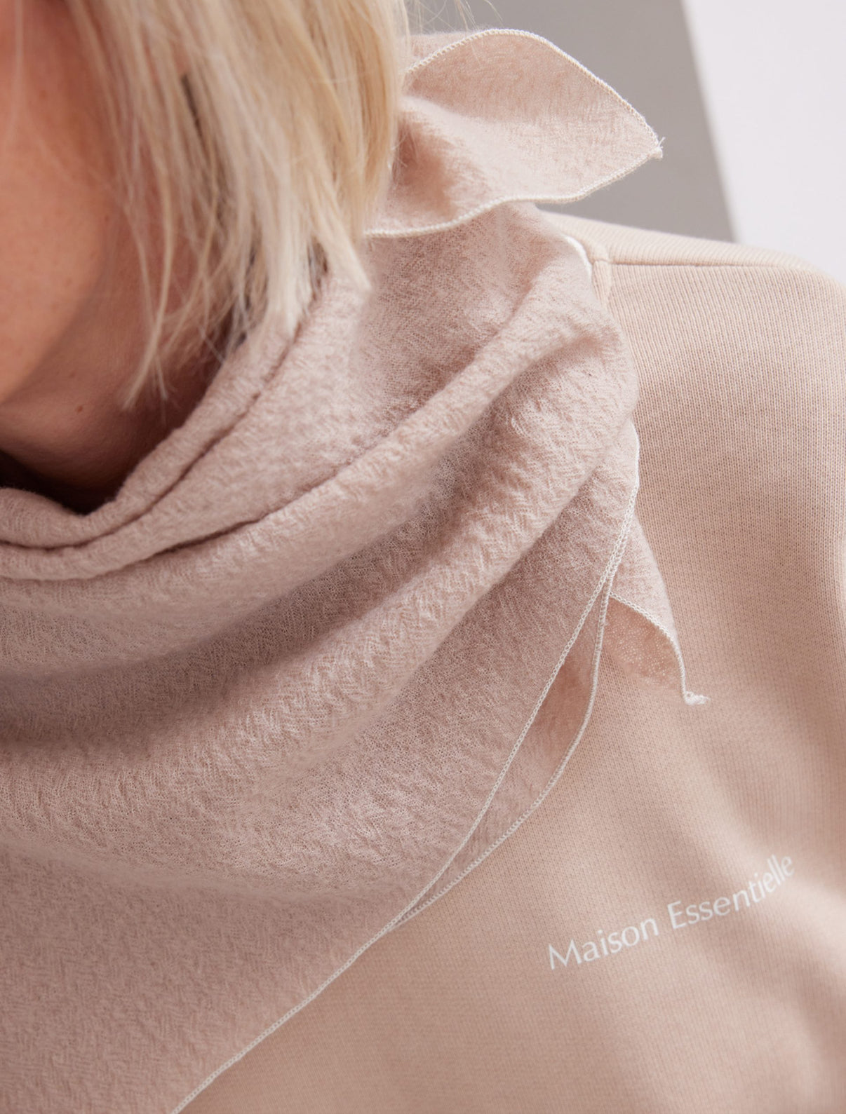 Foulard rose nude