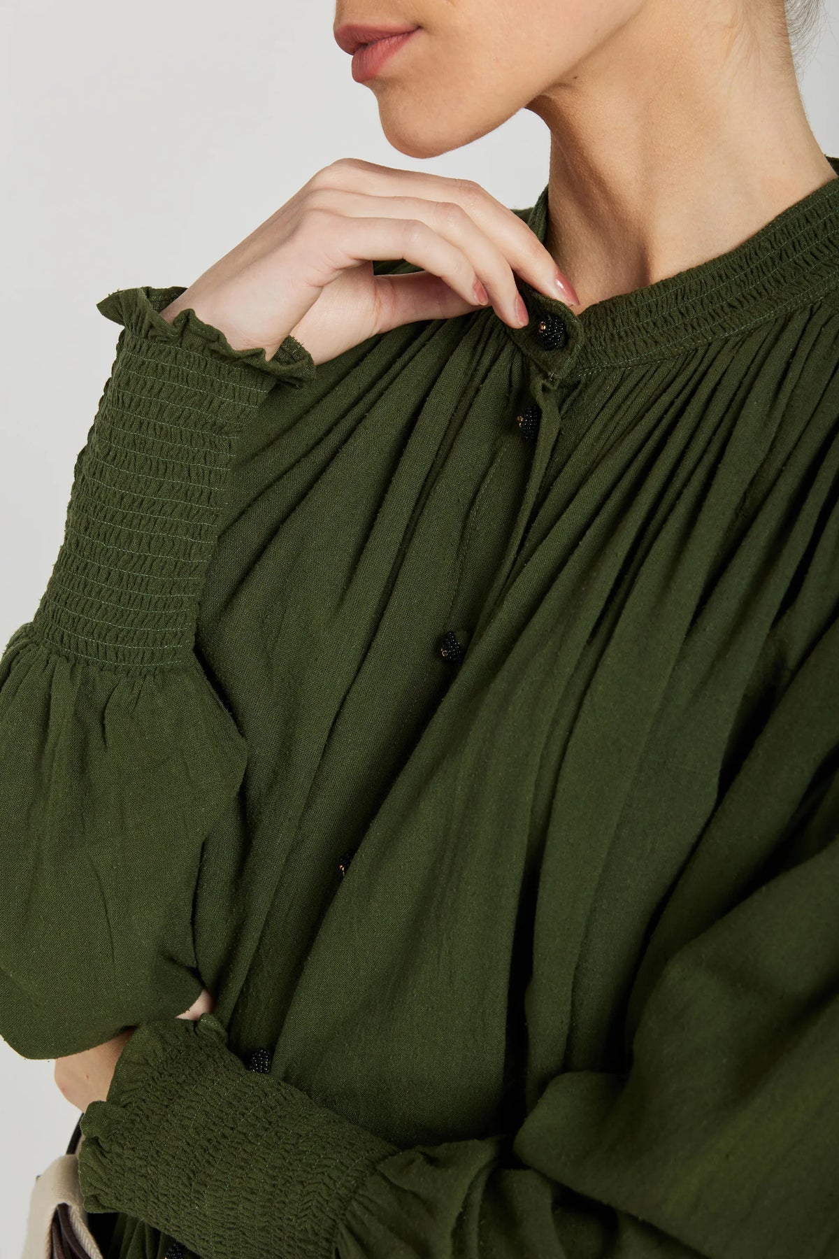 Robe César kaki