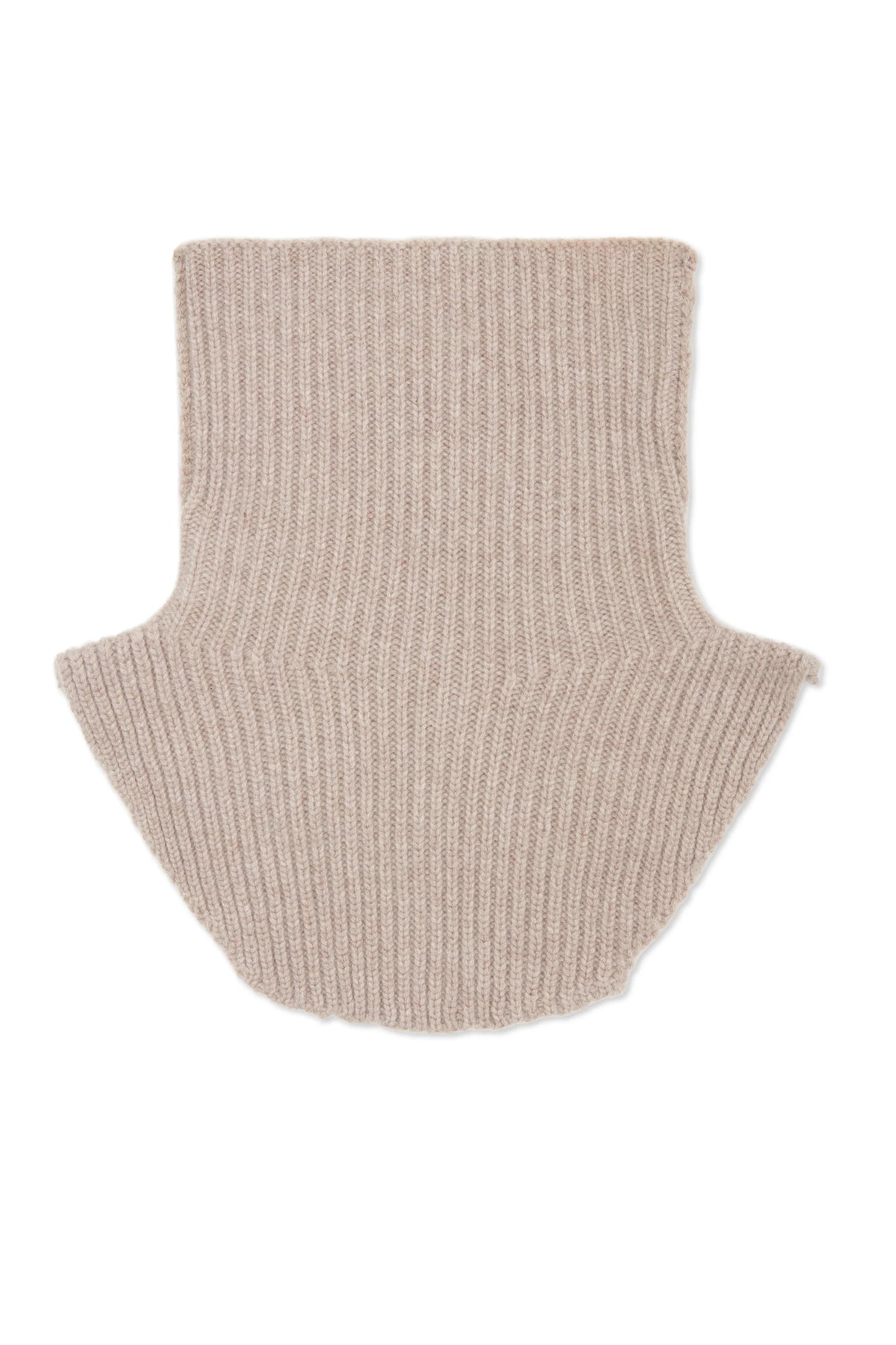 Col beige en cachemire