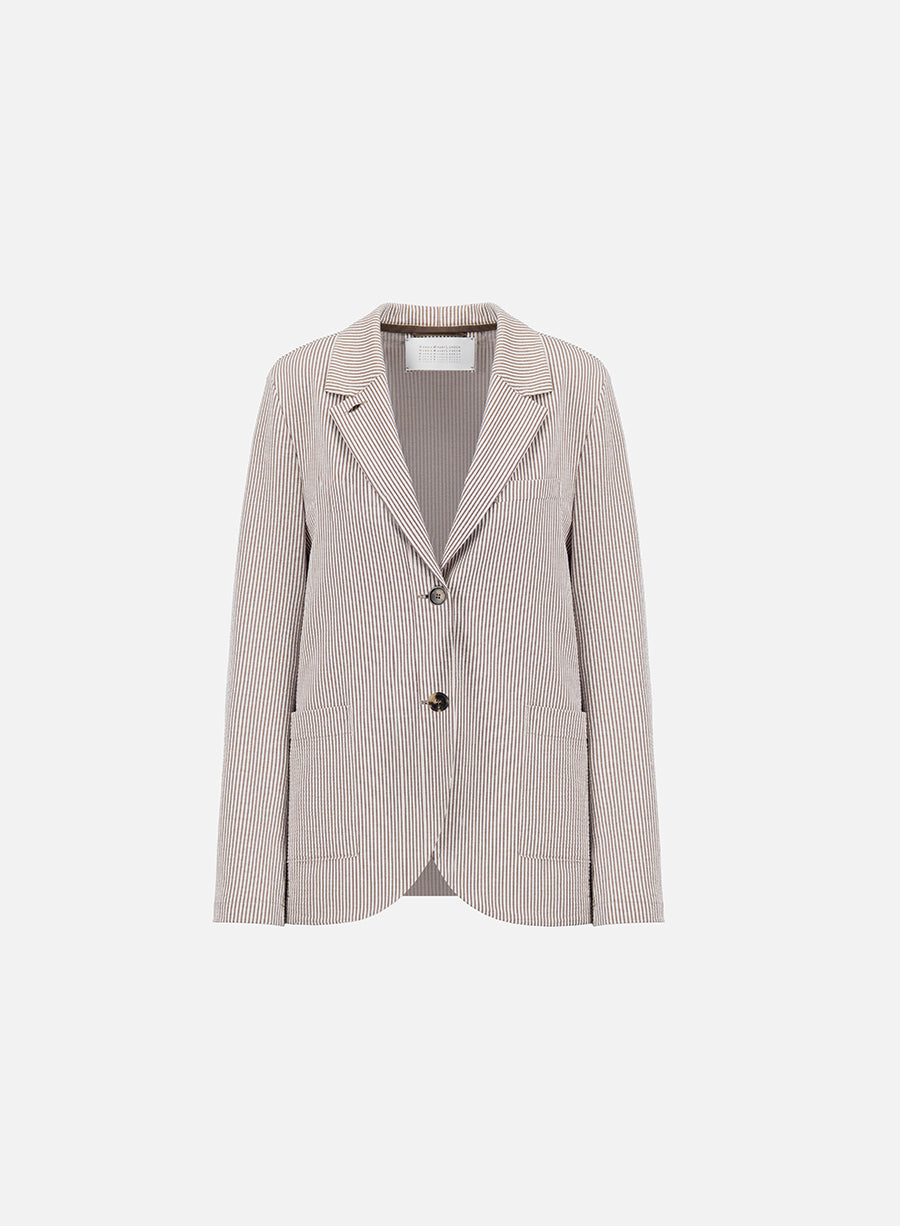 Veste Lily Tabacco&White