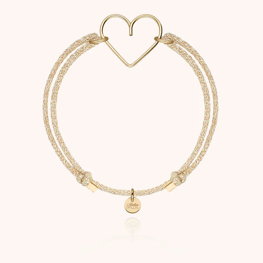 Bracelet coeur lurex doré