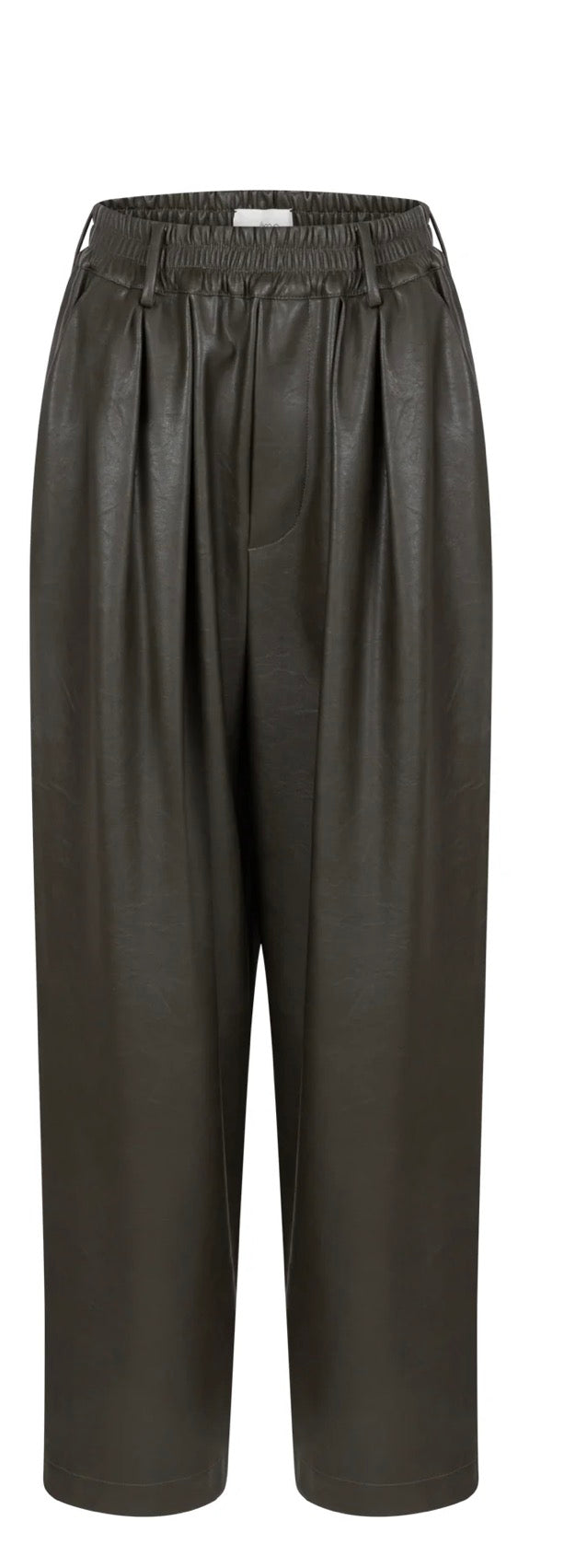 Pantalon Kick faux cuir kaki