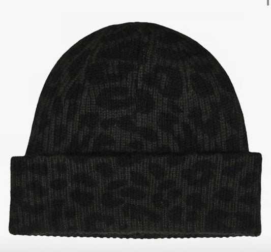 Bonnet léopard kaki