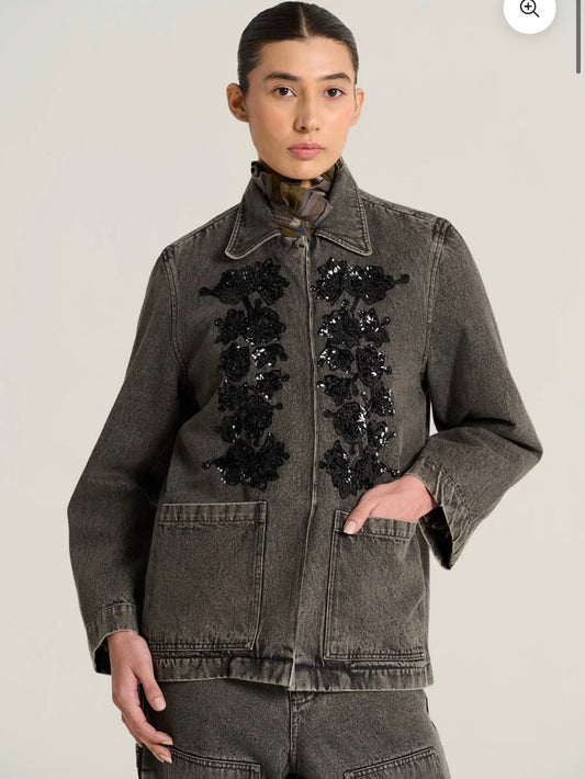 Veste Émile délavé noir