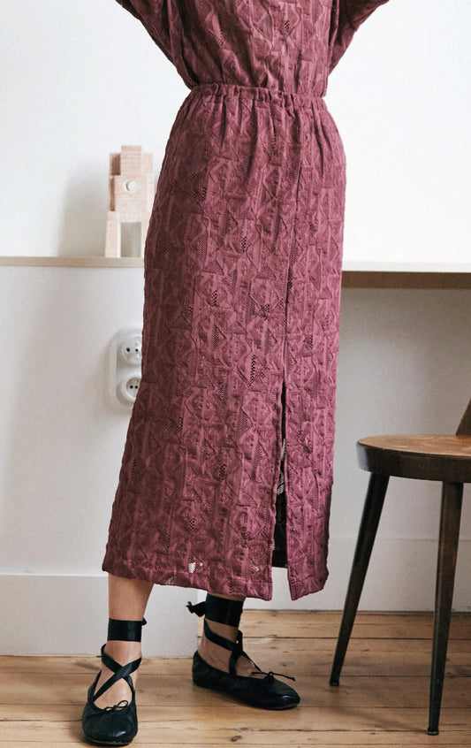 Jupe allure grenat