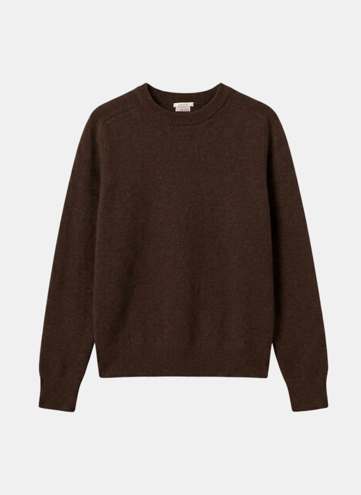 Pull col rond Marron