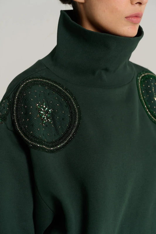 Sweat Jacques vert sapin