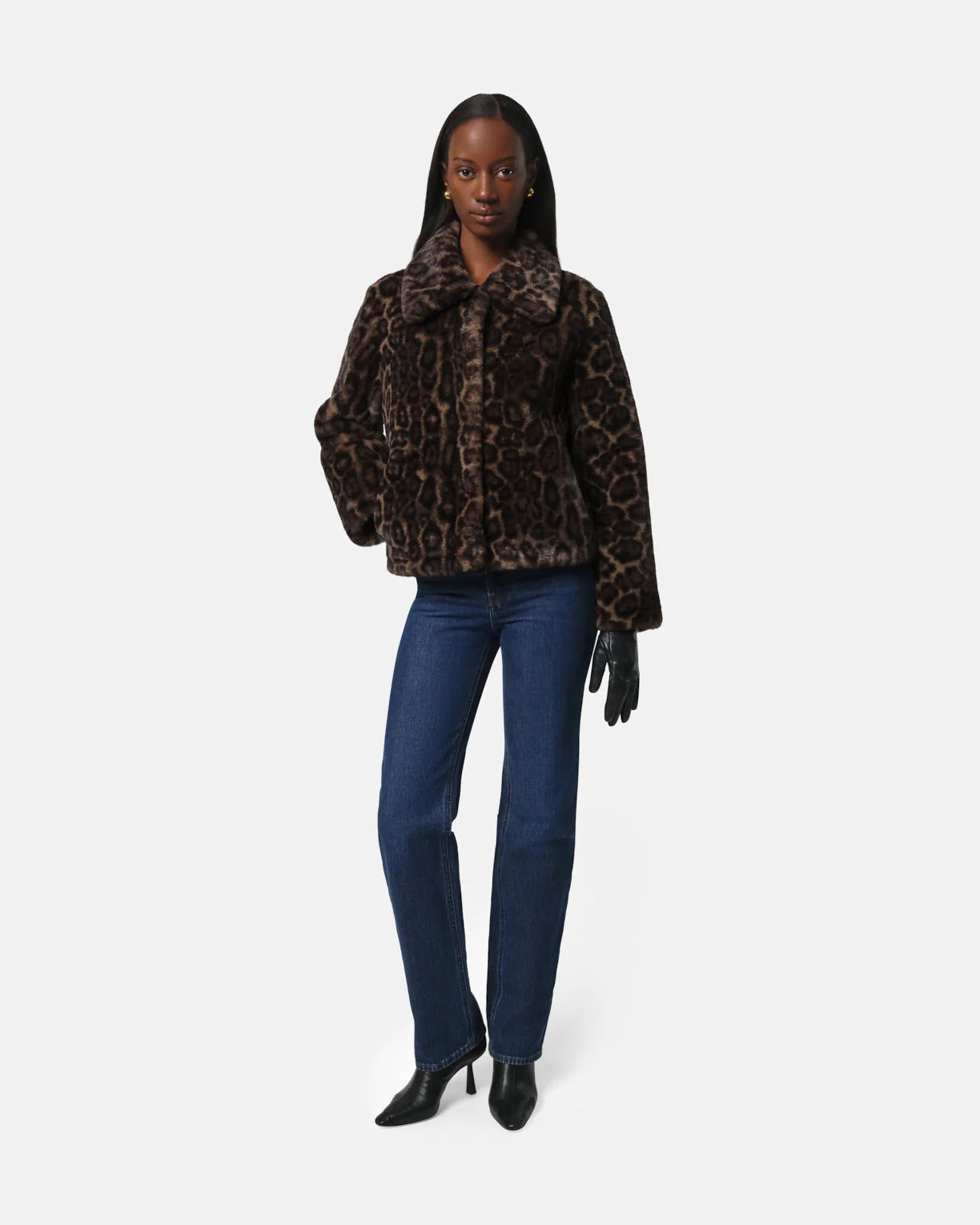 Manteau Elis dark léopard