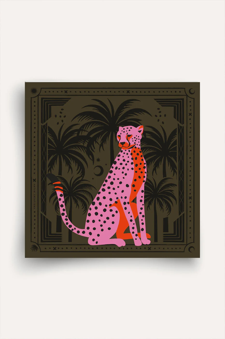 Foulard CHEETAH & PALMS - GREEN