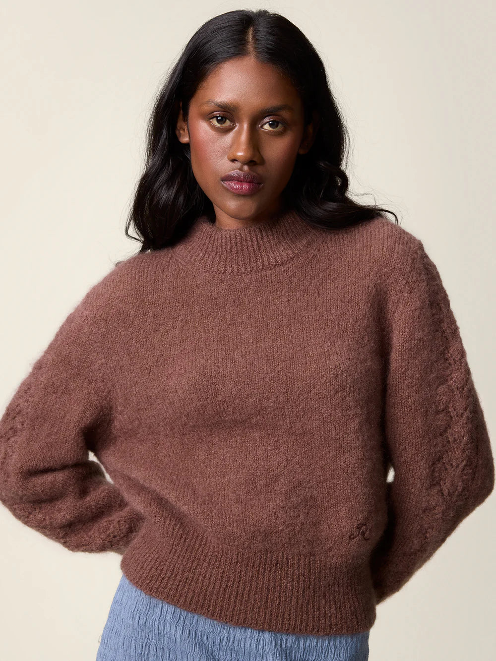 Pull Mara marron glacé