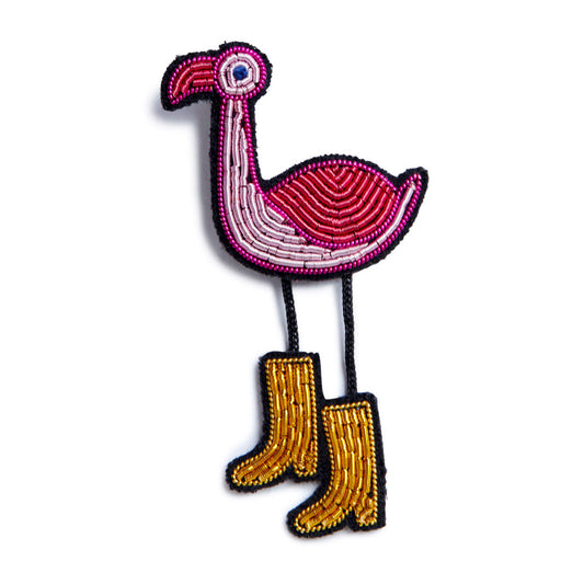 Broche flamant gardien